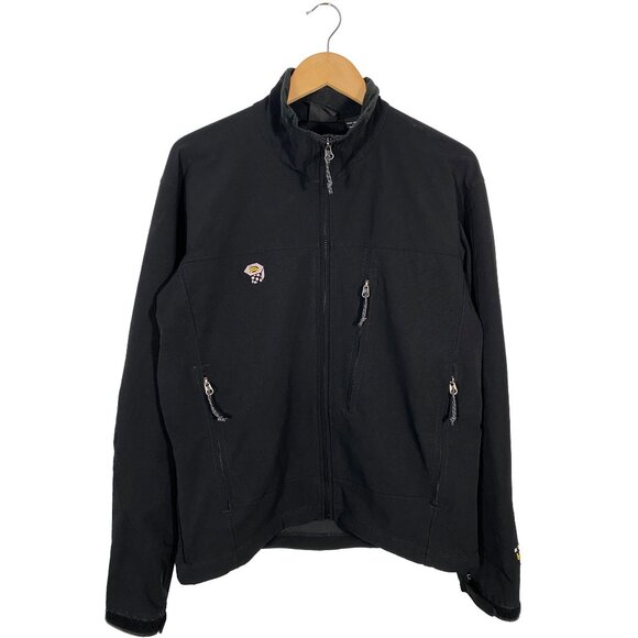 Mountain Hardwear Full Zip Softshell Collared Windbreaker Black mens size Large - Picture 1 of 7
